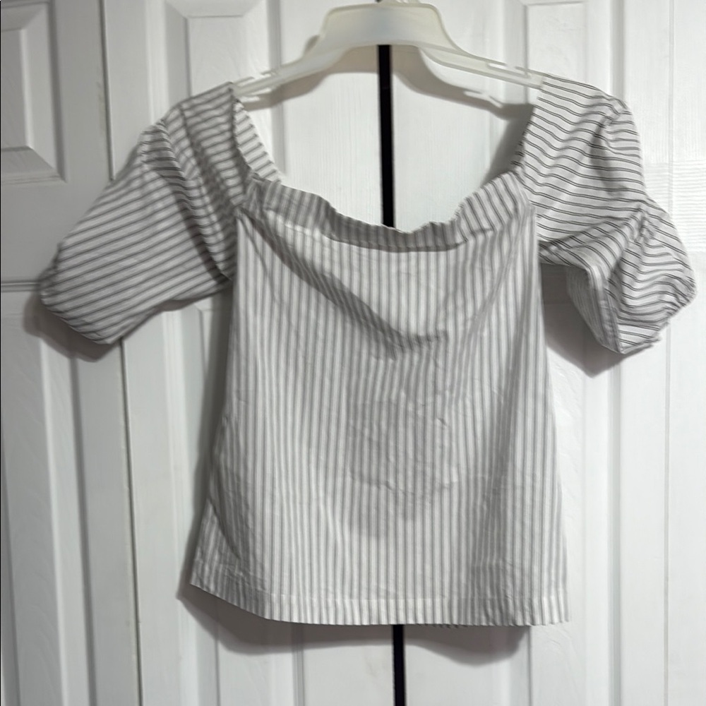 1 State NWT off shoulder cotton blouse top shirt size XS